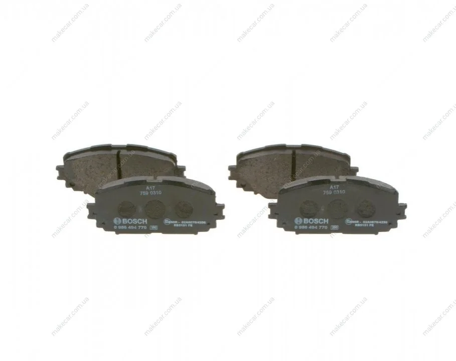 <strong>Колодки гальмівні дискові (комплект 4 шт) BOSCH 0986494770 (фото 1)</strong>