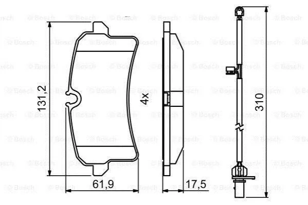 <strong>Колодки гальмівні дискові BOSCH 0986494841 (фото 1)</strong>