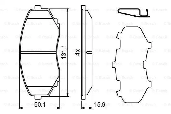<strong>Гальмівні колодки, дискові BOSCH 0986494855 (фото 1)</strong>
