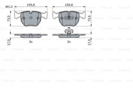 Гальмівні колодки дискові BOSCH 0986494918 фото товару