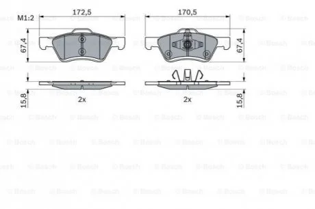 Колодки гальмівні дискові для Mazda, Saab, Ford BOSCH 0 986 494 960 фото товару