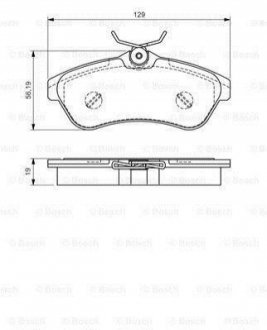 Купити Тормозные колодки перед. CITROEN C2/3 BOSCH 0986495064 за низькою ціною в Україні (фото 1)