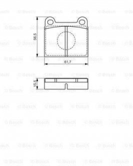 DB Тормозные колодки задн.W123/126Opel,Volvo BOSCH 0986495078 (фото 1)