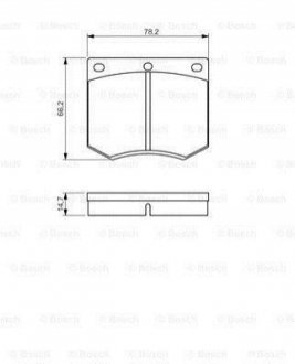 FORD Колодки тормозные передние Taunus,Granada BOSCH 0986495079