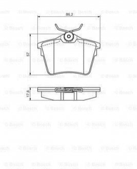 Купить Тормозные колодки задн. CITROEN C5 08- PEUGEOT 407 04- BOSCH 0986495090 по низкой цене в Украине (фото 1)