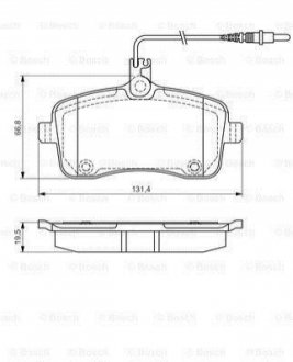 Тормозные колодки пер. PEUGEOT 407 04- BOSCH 0986495091 (фото 1)