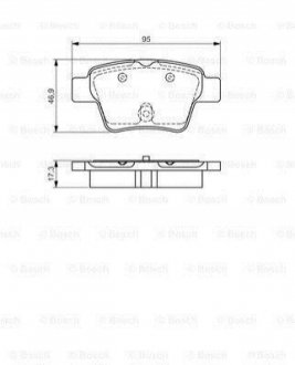 Купити Гальмівні колодки BOSCH 0986495092 за низькою ціною в Україні (фото 1)