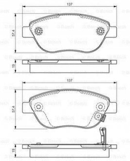 Колодки гальмівні дискові BOSCH 0 986 495 103 (фото 1)