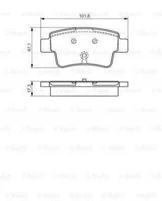 <strong>FIAT Тормозные колодки задн.Grande Punto 05- BOSCH 0986495111 (фото 1)</strong>