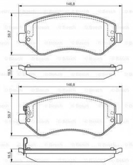 Купити Колодки гальмівні дискові BOSCH 0 986 495 117 за низькою ціною в Україні (фото 1)