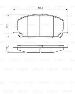 Купить TOYOTA Гальмівні колодки передн. Lexus RX 00- BOSCH 0986495126 по низкой цене в Украине (фото 1)