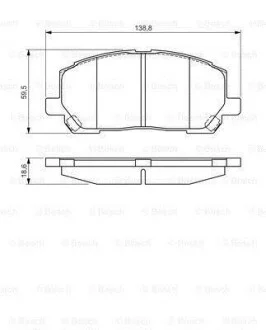 TOYOTA Гальмівні колодки передн. Lexus RX 00- для Toyota, Lexus BOSCH 0986495126 фото товару