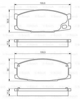 MITSUBISHI К-т тормозных колодок передних Canter BOSCH 0986495130 фото товару