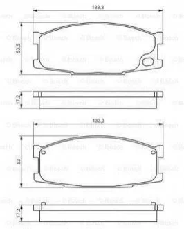 MITSUBISHI К-т тормозных колодок передних Canter для BOSCH 0986495130 фото товара