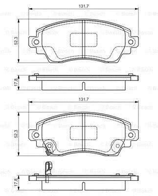 <strong>Комплект гальмівних колодок BOSCH 0986495132 (фото 1)</strong>