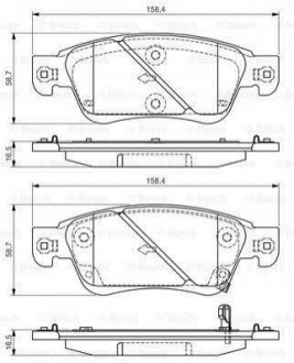 Тормозные кол. пер. INFINITI G37 -14 BOSCH 0986495134 фото товару