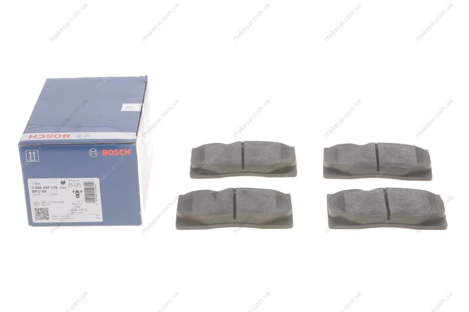 <strong>Колодки гальмівні дискові BOSCH 0 986 495 138 (фото 1)</strong>