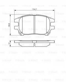 Гальмівні колодки дискові для Lexus BOSCH 0986495140 фото товару