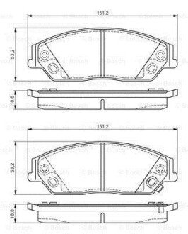 ГАЛЬМІВНІ КОЛОДКИ, ДИСКОВІ BOSCH 0986495149 фото товару