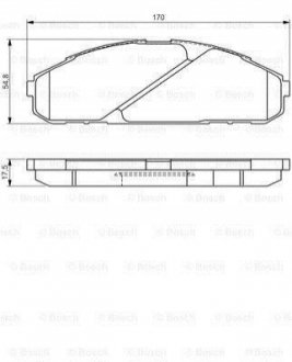 NISSAN Тормозные колодки передн.Patrol GR I 4.2 88- BOSCH 0986495171 фото товару