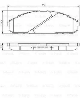 NISSAN Тормозные колодки передн.Patrol GR I 4.2 88- для BOSCH 0986495171 фото товара