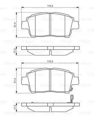 <strong>Гальмівні колодки дискові BOSCH 0986495242 (фото 1)</strong>