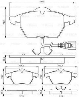 Тормозные колодки дисковые BOSCH 0986495249 (фото 1)