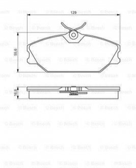 Торм.колодки передн.Laguna,Megane,Safrane 99- BOSCH 0986495262 (фото 1)