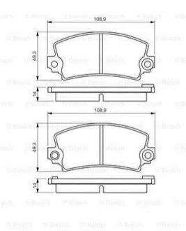 Колодки гальмівні дискові для Abarth, Renault BOSCH 0986495270 фото товару