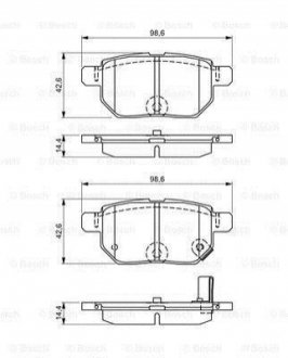 Тормозные кол. зад. Toyota Yaris, IQ, AURIS 07 - BOSCH 0986495286 (фото 1)