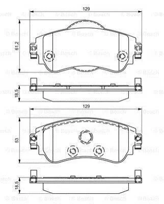 <strong>CITROEN Торм.колодки передн. C4 09- BOSCH 0986495304 (фото 1)</strong>