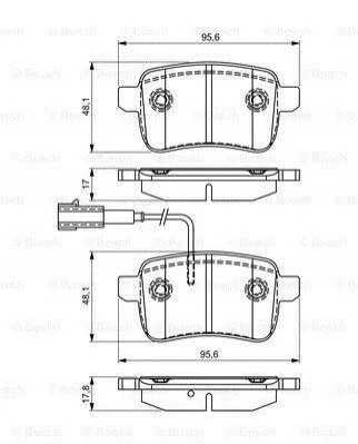 <strong>Колодки гальмівні дискові BOSCH 0986495305 (фото 1)</strong>