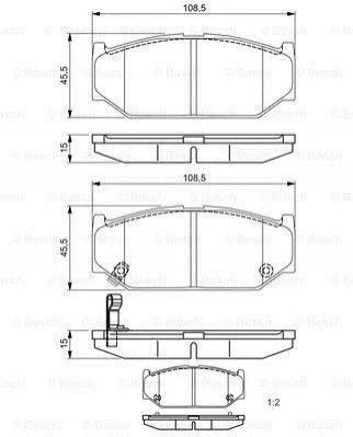 <strong>Гальмівні колодки дискові BOSCH 0986495308 (фото 1)</strong>