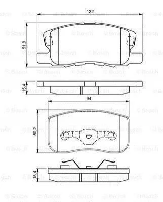 <strong>MITSUBISHI Колодки тормозные передн Colt -12 BOSCH 0986495313 (фото 1)</strong>