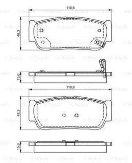 ДИСКОВI КОЛОДКИ ЗАДНI BOSCH 0986495315 фото товара