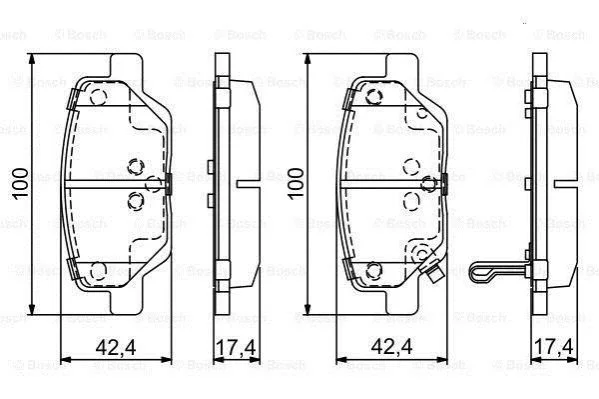 <strong>Колодки гальмівні дискові (комплект 4 шт) BOSCH 0986495393 (фото 1)</strong>