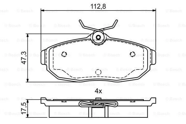 <strong>Колодки гальмівні дискові BOSCH 0986495401 (фото 1)</strong>