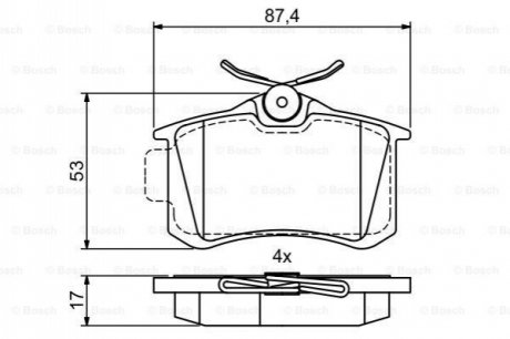 Купити Колодки гальмівні дискові BOSCH 0 986 495 455 за низькою ціною в Україні (фото 1)