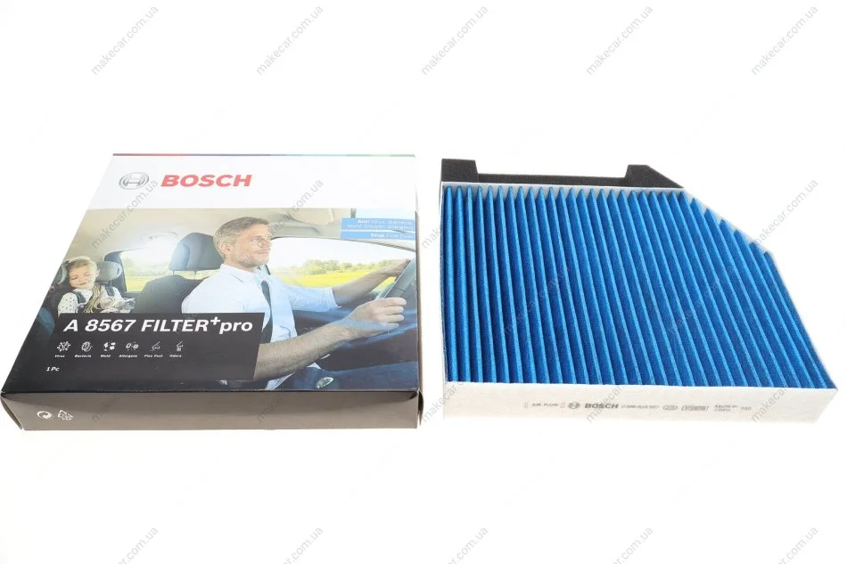 <strong>Фільтр салону антибактеріальний BOSCH 0986628567 (фото 1)</strong>