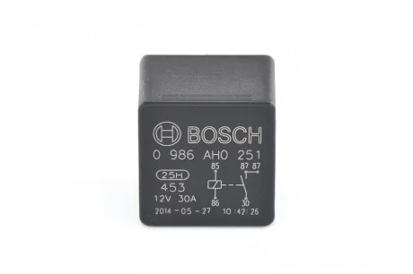 Реле, робочий ток для BOSCH 0986AH0251 фото товару