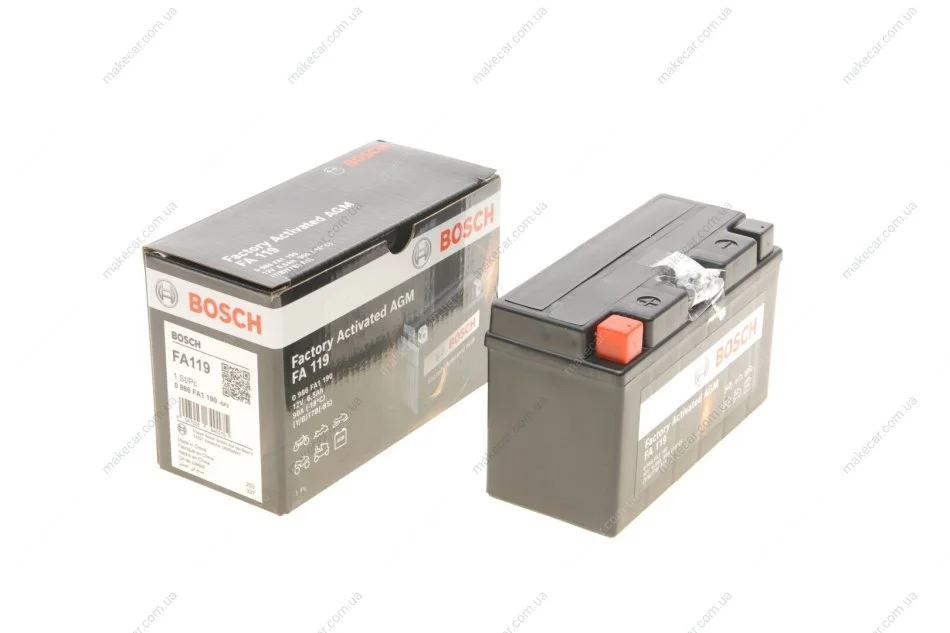 <strong>Акумулятор 6,5Ah-12v (FA119) (150х66х93),L,EN90 BOSCH 0 986 FA1 190 (фото 1)</strong>