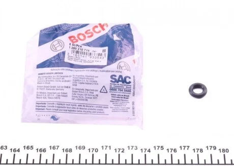Кільце гумове для Seat, Audi, BMW, Volkswagen, Mercedes BOSCH 1 280 210 711 фото товару