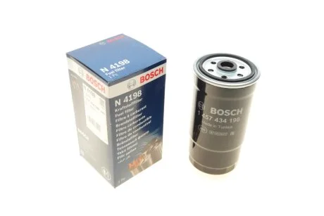 Паливний фільтр 4198 HYUNDAI Santa Fe 2 для Alfa Romeo, Fiat, Lancia, BMW BOSCH 1457434198 фото товару