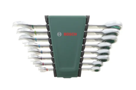 Набір комбі ключів з тріскачкою 8 шт для BOSCH 1600A027PS фото товару