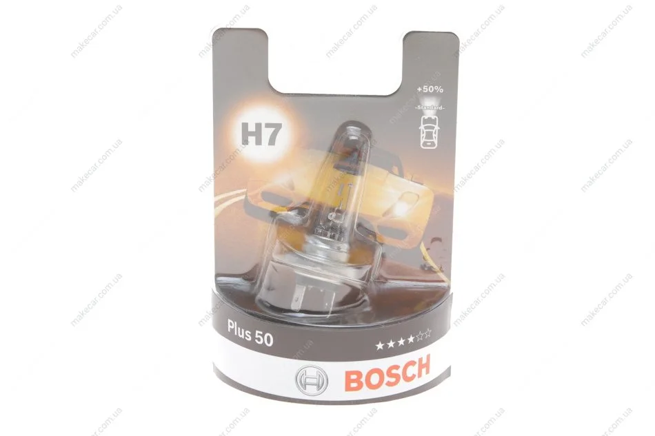 <strong>Лампа розжарювання 12 V 55 W H7 PLUS 50 блістер (вир-во Bosch) BOSCH 1 987 301 042 (фото 1)</strong>