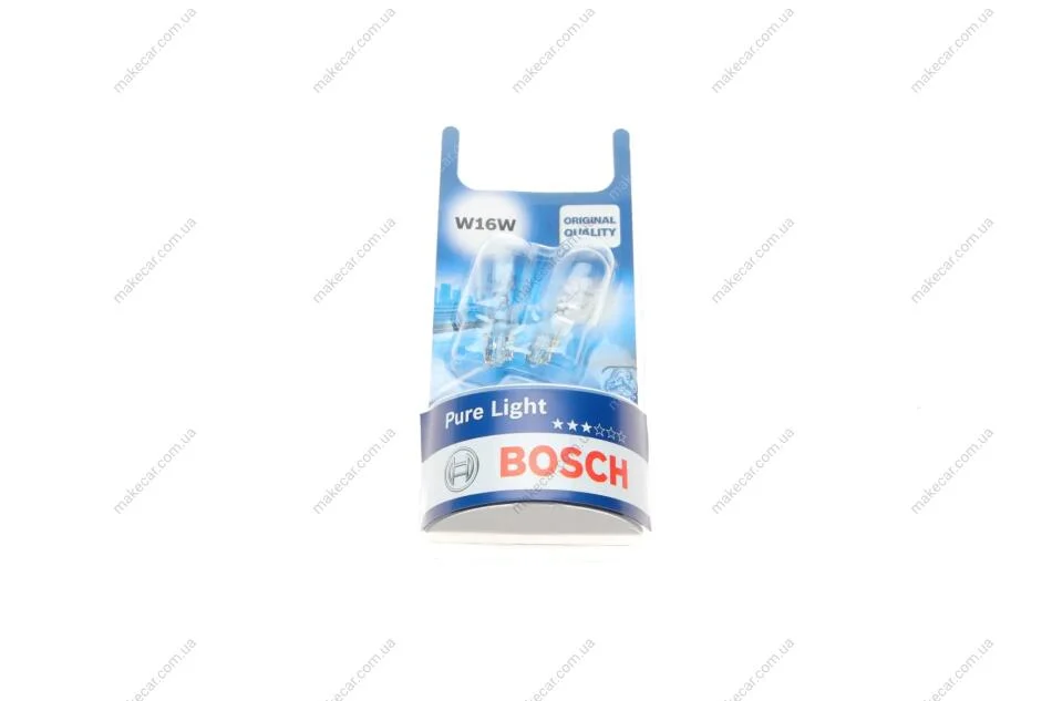 <strong>Лампочка Pure Light допоміжна W16W (12 В, 16 Вт, тип гнізда: W2,1X9,5D) BOSCH 1987301049 (фото 1)</strong>