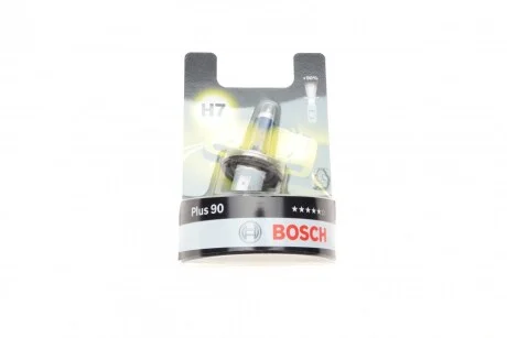 Лампа розжарювання 12 V 55 W H7 PLUS 90 блістер (вир-во Bosch) для Mercedes, Hyundai, BMW, Volkswagen, Opel BOSCH 1 987 301 078 фото товару
