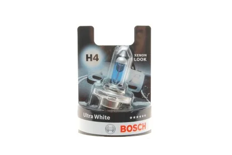 Лампочка H4 Ultra White (упаковка-блістер, 1 шт, 12В, 60/55Вт, тип гнізда: P43T) для BOSCH 1 987 301 152 фото товару
