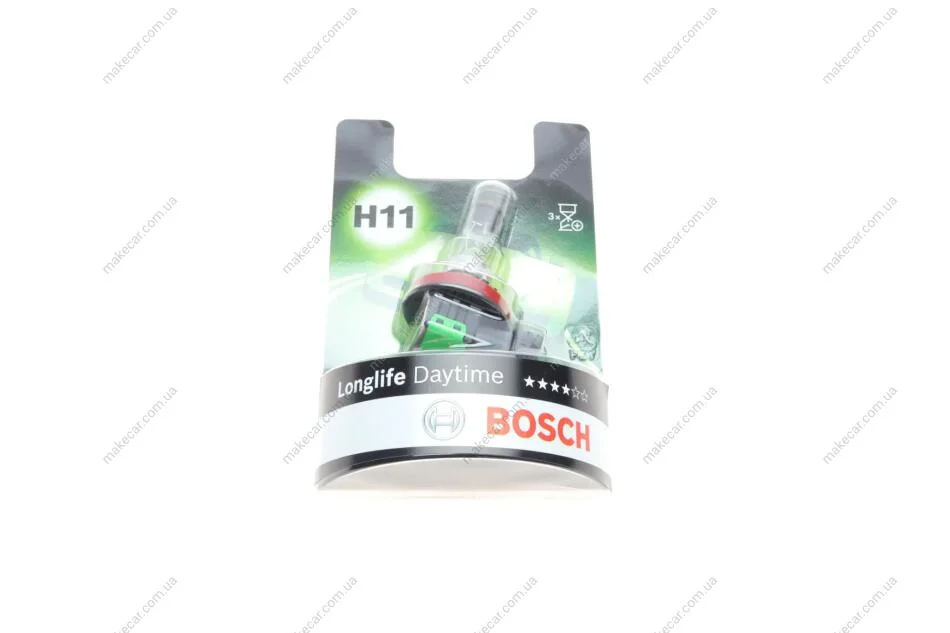 <strong>Лампа розжарювання H11 12V 55W PGJ19-2 LONGLIFE DAYTIME (вир-во Bosch) BOSCH 1987301340 (фото 1)</strong>