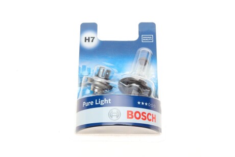 Автолампа (12V 55W H7 PURE LIGHT бокс 2шт)) BOSCH 1987301411 фото товару